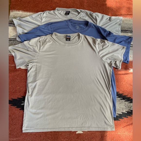 Set of 3 Vintage Patagonia Capilene cooling t-shirts Made in USA - Picture 1 of 11